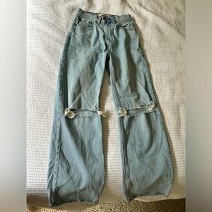 Abercrombie High Rise 90s Relaxed Destroyed Jeans